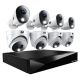Night Owl - 12 Channel 8 Camera Indoor/Outdoor Wired 4K 2TB DVR Security System with 2-way Audio - Black/White