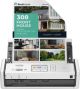 Brother - ADS-1800W Compact Wireless Duplex Desktop Scanner with Single Pass Double-Sided Scanning - White
