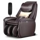Costway - Full Body SL Track Zero Gravity Massage Chair with Pillow Reversible Footrest Heat - Brown