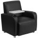 Alamont Home - George Rectangle Contemporary Leather/Faux Leather Tablet Arm Chair - Upholstered - Black