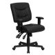 Alamont Home - Cole Contemporary Leather/Faux Leather Swivel Office Chair - Black