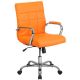 Alamont Home - Vivian Contemporary Vinyl Executive Swivel Office Chair - Orange