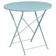 Alamont Home - Oia Round Contemporary Patio Table - Sky Blue
