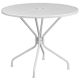 Alamont Home - Oia Round Contemporary Patio Table - White