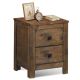 Costway - Nightstand Bed Sofa Side End Coffee Table Wood 2 Storage Sliding Drawers Bedroom - Oak