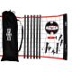 Hall of Games 32-ft Outdoor Volleyball Net and Carrying Bag Set with Official Size Volleyball - White / Red / Black