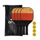Orca Echo 4-Pack Pickleball Paddle Set with Travel Bag and Indoor Balls