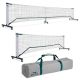Orca 2-in-1 Pickleball Net 22-ft Full Court and 11-ft Half Court Net Set with Locking Wheels - White / Green / Gray