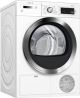 Bosch - 800 Series 4 Cu. Ft. Stackable Smart Electric Dryer with SuperQuick 15 - White