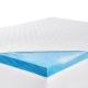 Serta - Soothing Cool 3-Inch Gel Memory Foam Mattress Topper Queen - Blue