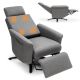 Costway Massage Recliner Chair with Remote Control and Adjustable Headrest - Gray