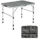 Costway Folding Grill Table for Camping Lightweight Aluminum Metal Grill Stand Table - Silver