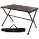 Costway 4-6 Person Portable Aluminum Camping Table Lightweight Roll Up Table - Brown