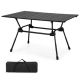 Costway Heavy-Duty Aluminum Camping Table, Folding Outdoor Picnic Table with Carrying Bag - Black