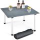 Costway Folding Outdoor Camping Table w/ Carry Bag for Beach Picnic BBQ Camping Fishing - Gray