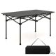 Costway Aluminum Camping Table for 4-6 People Folding Picnic Table w/ Carry Bag - Black