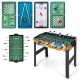 Costway 12-in-1 Combo Game Table Set with Foosball Air Hockey Pool Ping Pong Chess Bowling - Gray