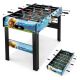 Costway 37 Inches Foosball Table with Removable Legs, 2 Balls and 2 Manual Scorers - Black + Blue