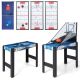 Costway 6-In-1 Combo Game Table with Basketball Billiards Ping Pong Hockey Shuffleboard - Multi-color