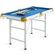 Costway 47'' Folding Billiard Table Pool Game Table for Kids w/ Cues & Chalk & Brush Blue - Blue