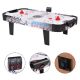 Costway 42''Air Powered Hockey Table Game Room Indoor Sport Electronic Scoring 2 Pushers - Black+White
