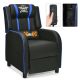 Costway Massage Gaming Recliner Chair Racing Single Lounge Sofa Home Theater Seat Blue - Blue + Black
