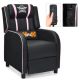 Costway Massage Gaming Recliner Chair Racing Single Lounge Sofa Home Theater Seat Pink - Pink + Black