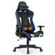 Costway Massage Gaming Chair Reclining Swivel Racing Office Chair w/Lumbar Support Blue - Blue + Black