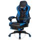 Costway Office Computer Desk Chair Gaming Chair Adjustable Swivel w/Footrest Blue - Blue + Black