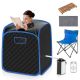 Costway Portable Steam Sauna Black - Black + Blue
