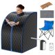 Costway 9-gear Adjustable Temperature Portable Steam Sauna Black - Black + Blue