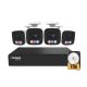 Defender - AI POWERED Sentinel 4K Ultra HD Wired 8 Channel PoE NVR Security System, 4 Metal Cameras & 1TB HDD - White