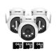 Defender - AI POWERED 4K Everwatch PTZ 360Â° Wi-Fi Plug-in Power Security Camera with 64GB SD Card, 3 Pack - White