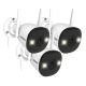 Defender - AI POWERED 4K Guard Pro Wi-Fi 6 Plug-in Security Camera, 3 Pack - White