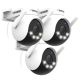 Defender - AI POWERED 4K Everwatch PTZ 360Â° Wi-Fi Plug-in Power Security Camera, 3 Pack - White