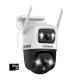 Defender - AI POWERED Guard Pro 3K PLUS Dual Lens PTZ Wi-Fi 6 Plug-in Security Camera with 64GB SD Card - White