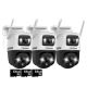 Defender - AI POWERED Guard Pro 3K PLUS Dual Lens PTZ Wi-Fi 6 Plug-in Security Camera with 64 GB SD card - 3 Pack - White
