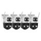 Defender - AI POWERED Guard Pro 3K PLUS Dual Lens PTZ Wi-Fi 6 Plug-in Security Camera - 4 Pack - White