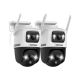 Defender - AI POWERED Guard Pro 3K PLUS Dual Lens PTZ Wi-Fi 6 Plug-in Security Camera - 2 Pack - White