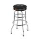 Gladiator - Chrome Garage Stool - Black