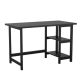 Martha Stewart - Beckett Modern Trestle Desk with Open Side Shelving - Black Wood Grain