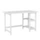Martha Stewart - Beckett Modern Trestle Desk with Open Side Shelving - White Wood Grain