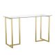 Martha Stewart - Eli Tempered Glass Top Office Desk - Clear Top/Polished Brass Frame