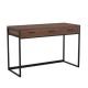 Martha Stewart - Ollie Walnut 3 Drawer Home Office Desk with Oil Rubbed Bronze Metal Frame and Hardware - Walnut Top/Oil Rubbed Bronze Frame