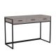 Martha Stewart - Ollie Gray 3 Drawer Home Office Desk with Oil Rubbed Bronze Metal Frame and Hardware - Gray Top/Oil Rubbed Bronze Frame