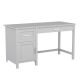 Martha Stewart - Hutton Gray Shaker Style Home Office Desk with Storage and Brushed Nickel Hardware - Gray Frame/Brushed Nickel Hardware