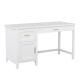 Martha Stewart - Hutton White Shaker Style Home Office Desk with Storage and Polished Brass Hardware - White Frame/Polished Brass Hardware