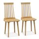 Costway Windsor Dining Chairs Set of 2 Dining Chairs with High Spindle Back - Natural