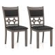 Costway Upholstered Dining Chair Set of 2 Armless Chair with Padded Backrest & Seat - Cappuccino, Black