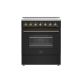 Forno Appliances - Paolo 4.38 cu. ft. Freestanding Electric True Convection Range with Warming Zone - Black